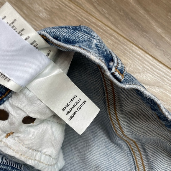 AGOLDE Women’s Riley Crop High Waist Fly Button Denim Jeans Sz 24 EUC - Picture 11 of 13